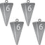 Plomos piramidales para pesca salada 1-3oz