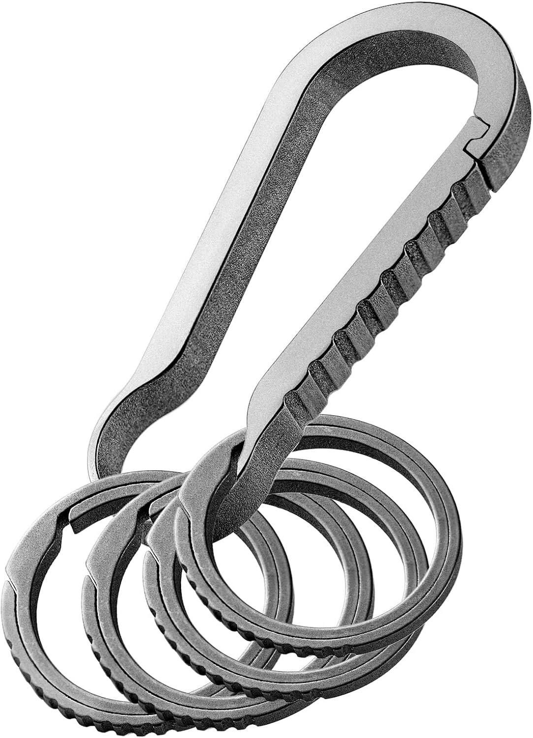 Cierre llave titanio con 4 anillos para llaves hombre