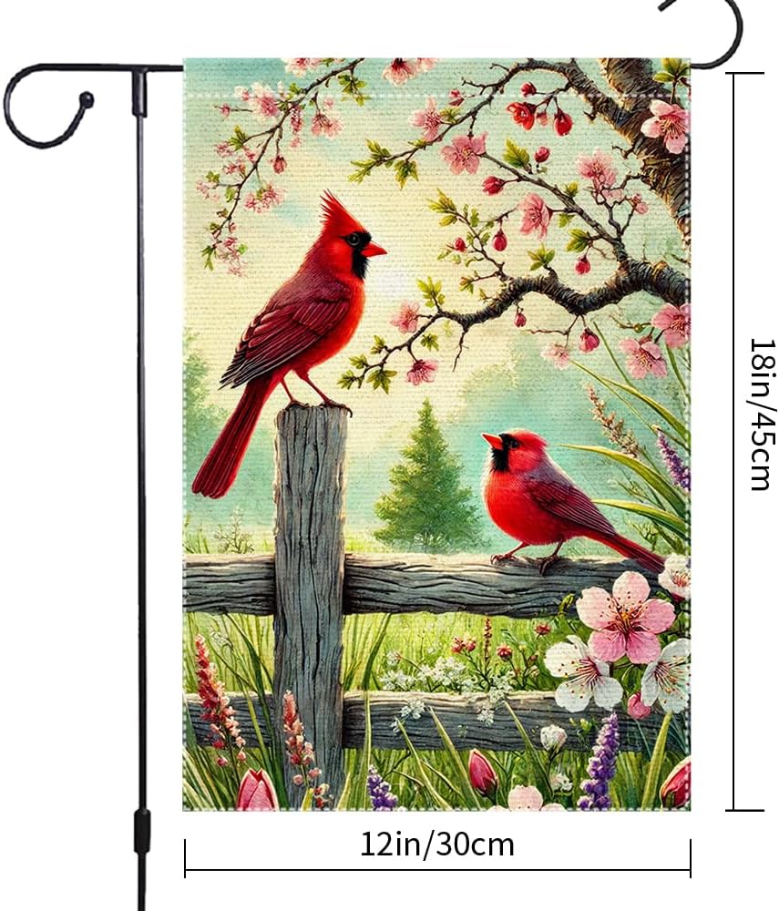 Bandera jardín 12x18" doble cara rústica floral