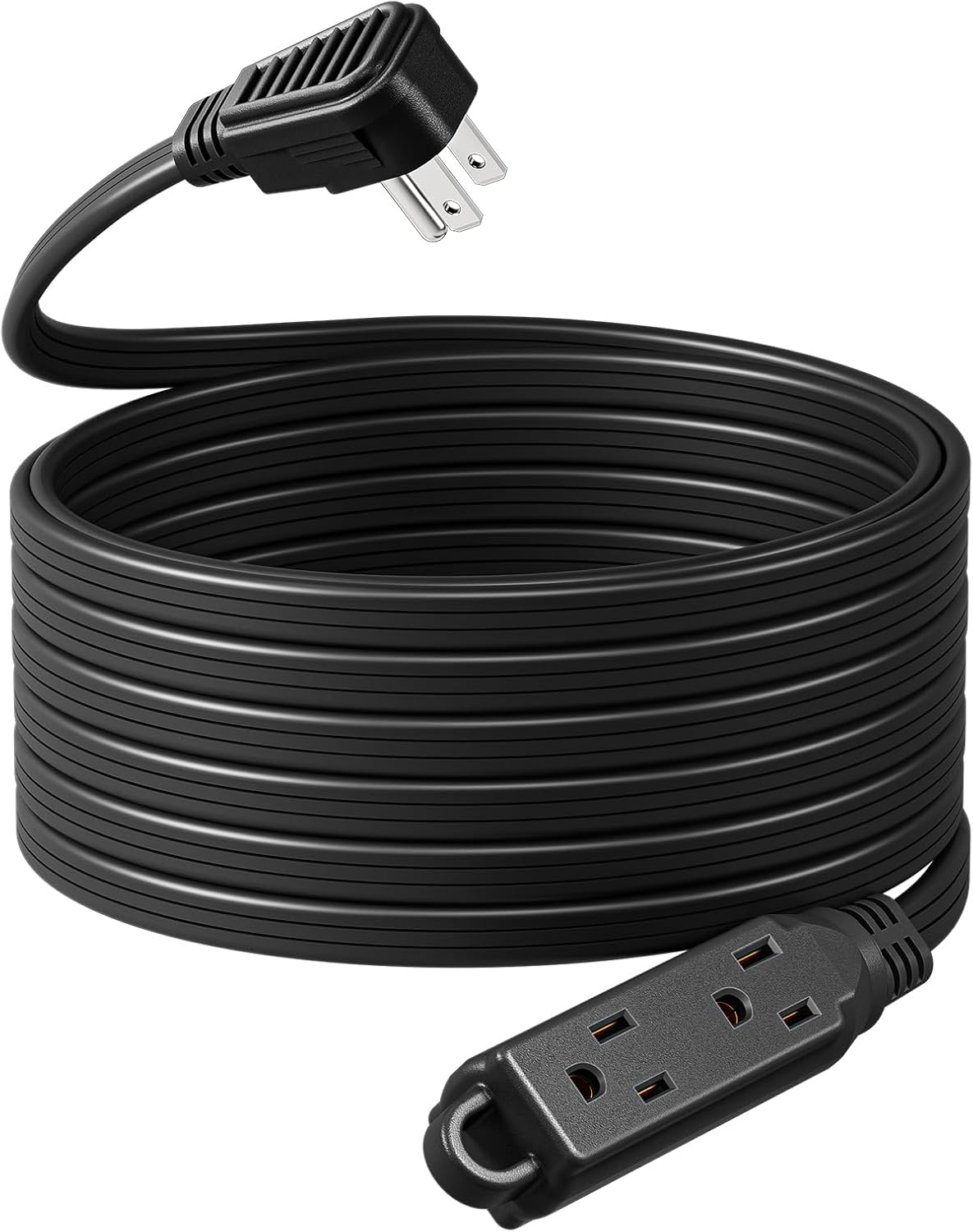 Cable extensión enchufe plano 25ft 3 salidas interior