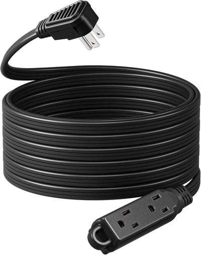 Cable extensión enchufe plano 25ft 3 salidas interior