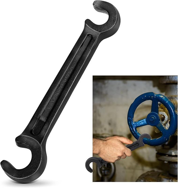 Llave rueda válvula doble 10" acero fundido 1 y 11/16"