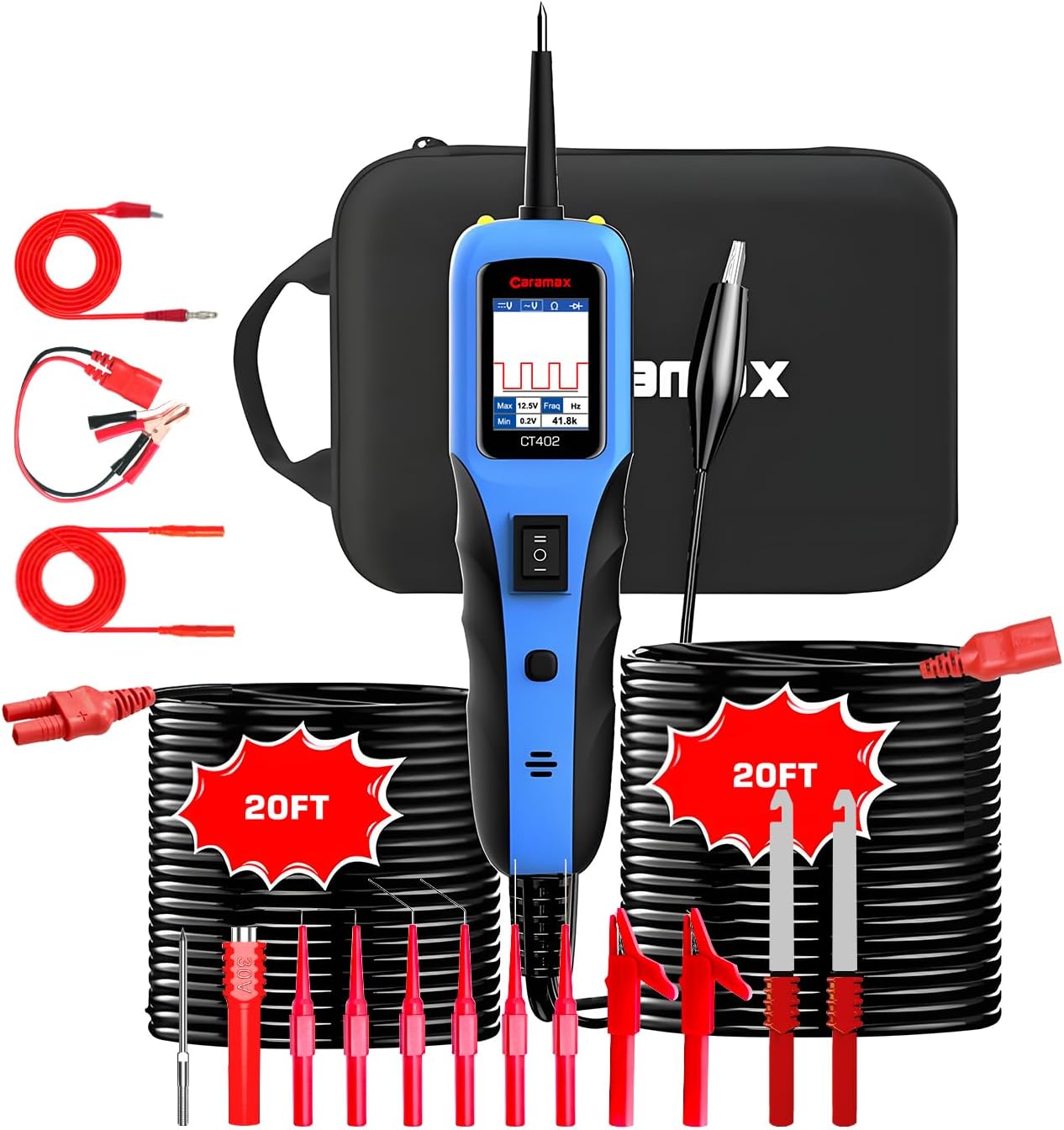 Probador circuito potencia 12-24V sin perforar 40pies