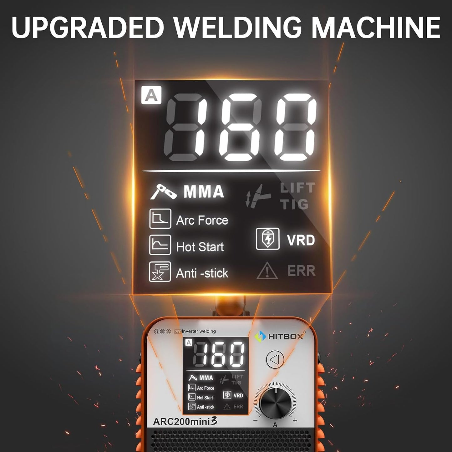 Soldador MMA TIG 110V Pantalla LCD Inversor IGBT