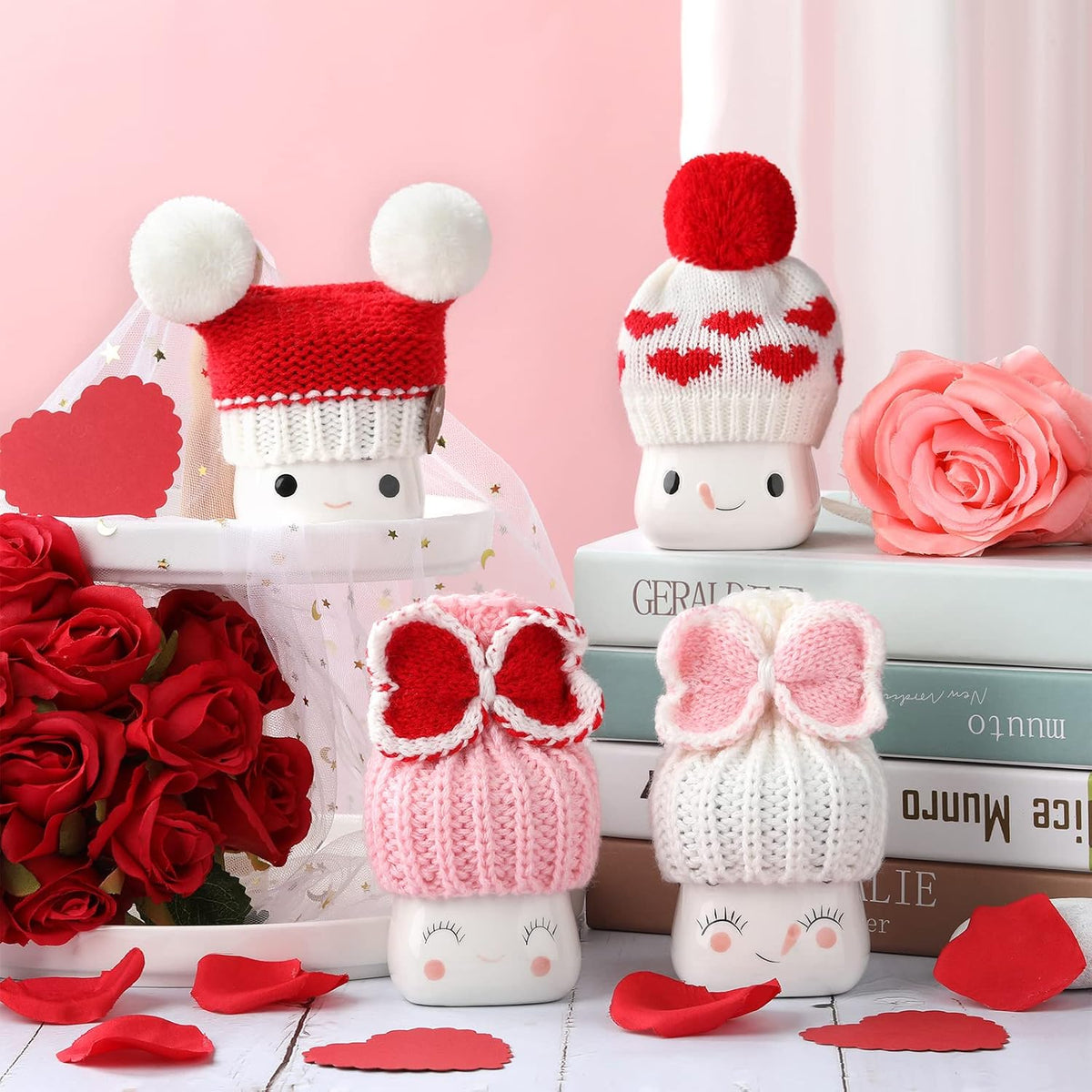 4 Pzas Taza Malvavisco San Valentín Decoración Hogar