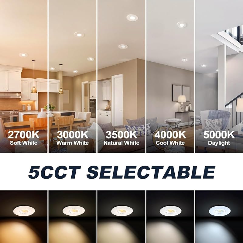 4 Led Downlight 3" 10W 2700K-5000K Ajustables