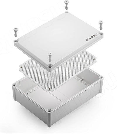 Caja conexión plástico ABS IP67 impermeable gris