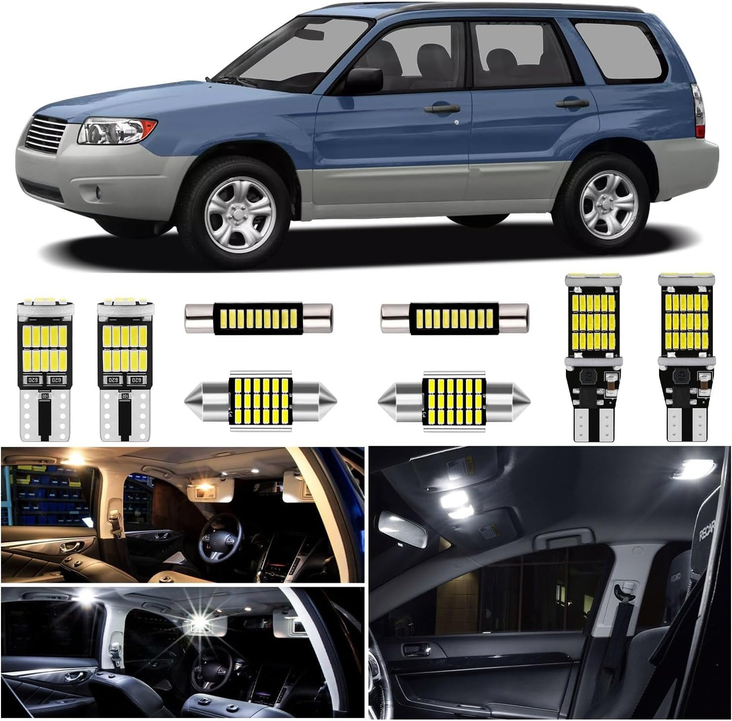 Kit luces LED blancas Subaru Forester para placa