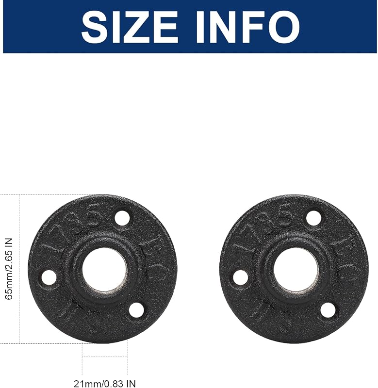 Brida roscada hierro maleable DN15-1/2 pulg pack 2