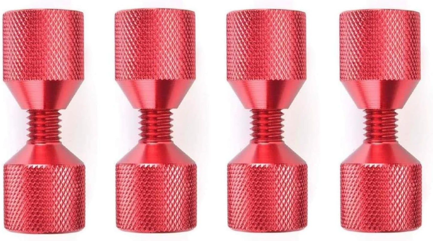 2 Pasadores Tubo Aluminio 6061 4PCS Color Rojo