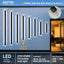 Luz pared LED larga 59" IP65 negro exteriores
