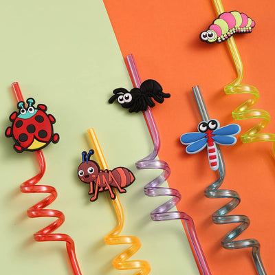 Popotes plástico reutilizables para fiesta