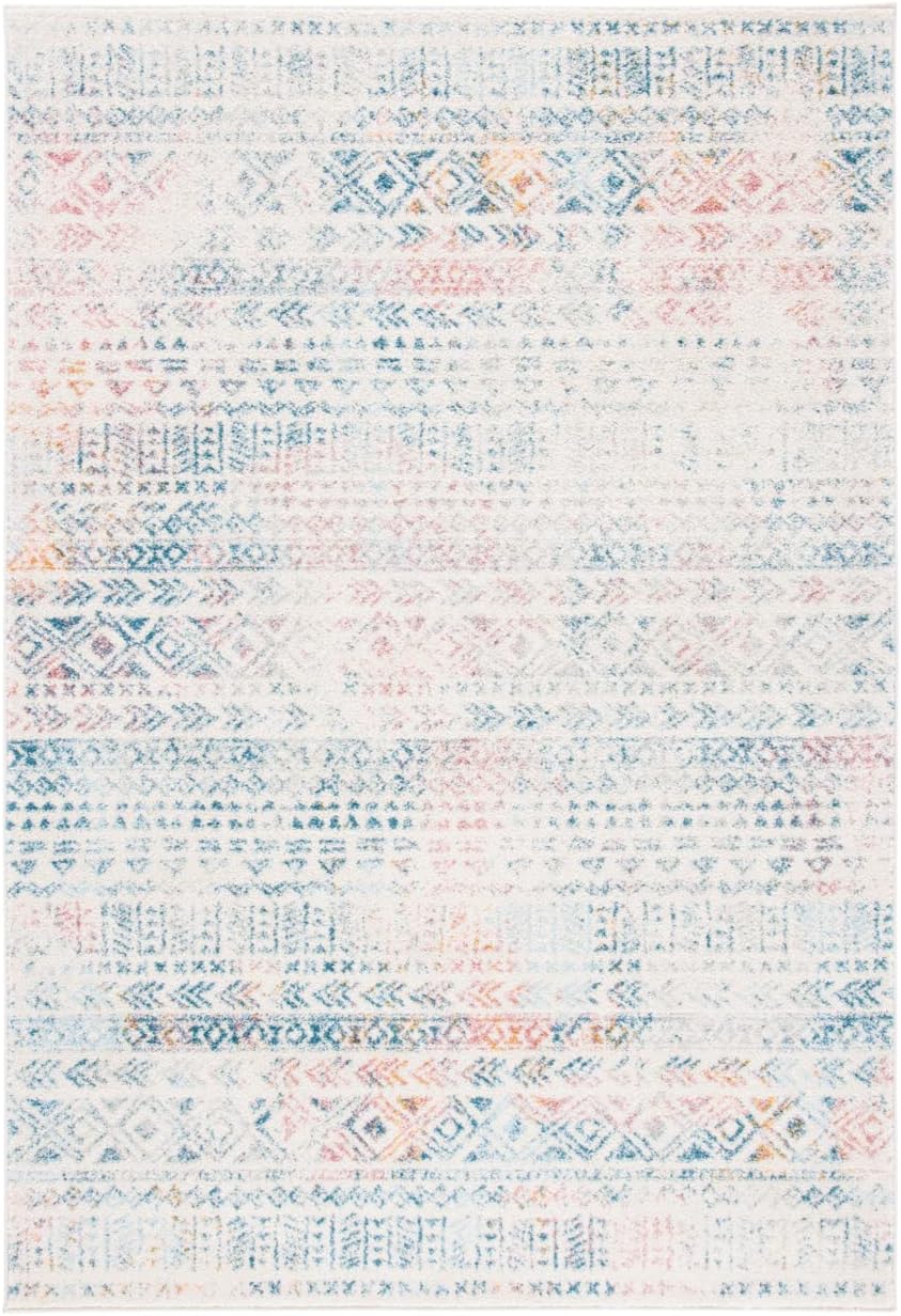 Alfombra decorativa 2x5ft diseño marroquí bohemio envejecido