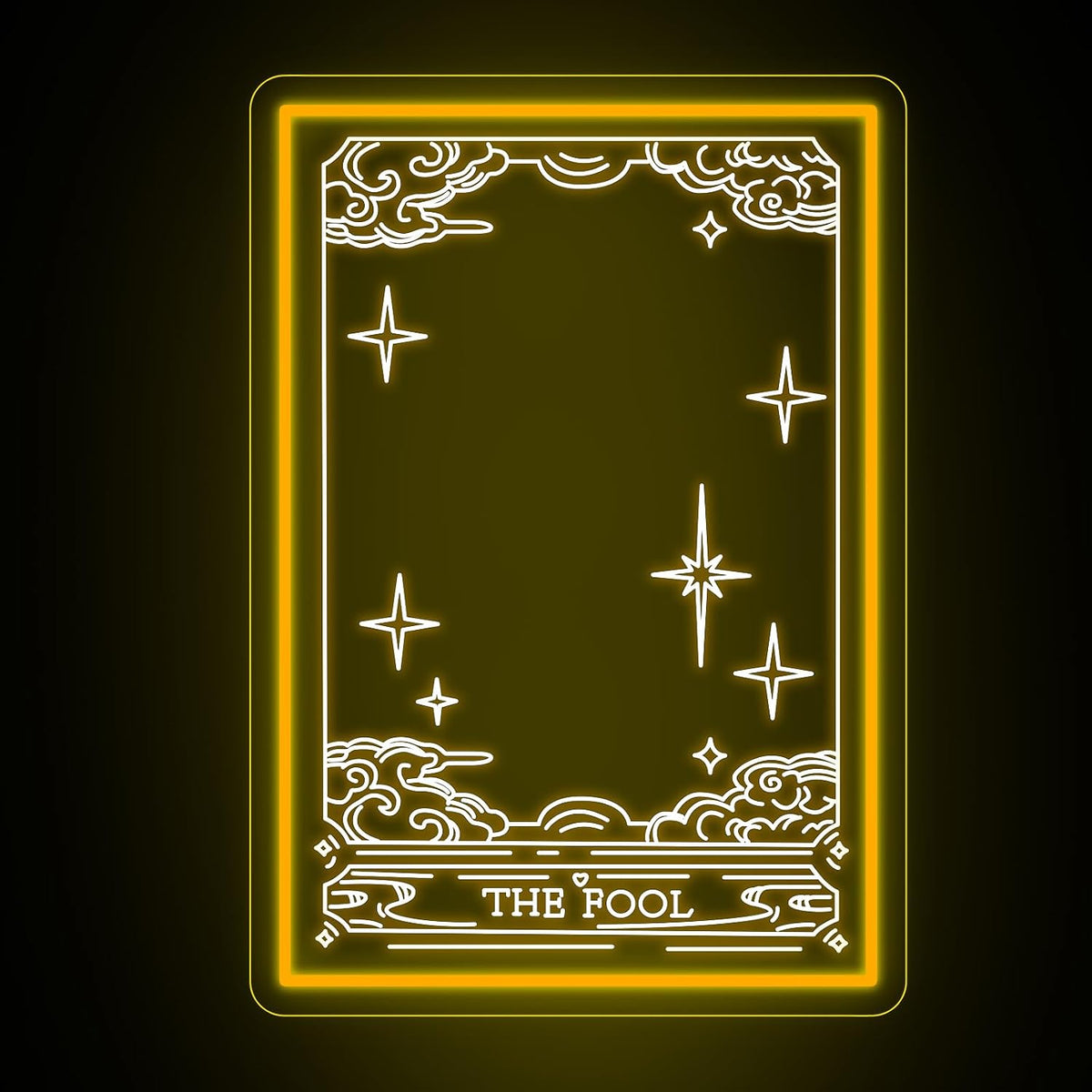 Espejo tarot The Fool con luz decoración dormitorio
