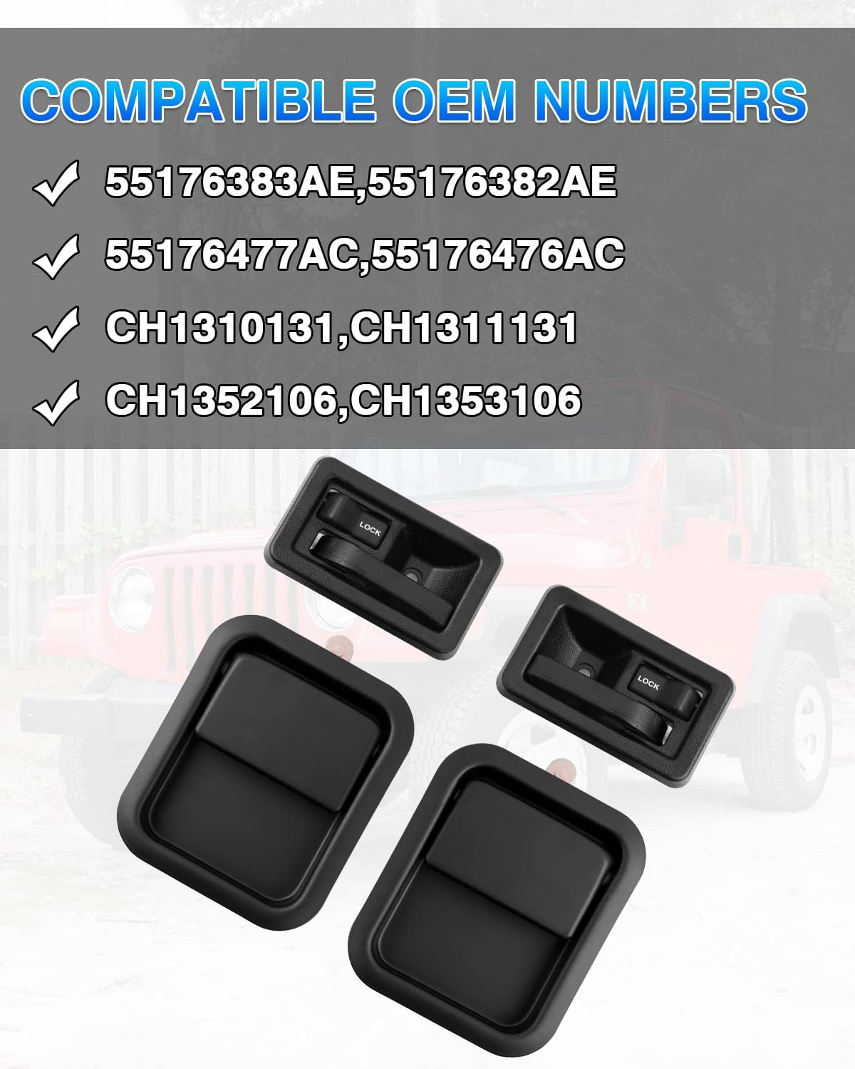 Manijas puerta Jeep Wrangler YJ/TJ 91-96