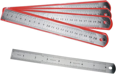 Regla acero inox 8pulg graduaciones métricas