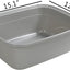 4 Lavabos Plástico Rectangular 14qt Color Gris