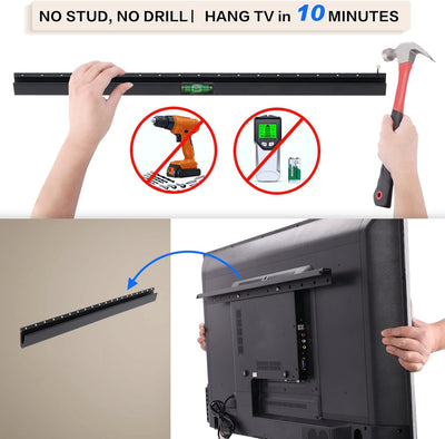 Soporte TV para yeso sin taladro 22-55pulg hasta 100lb