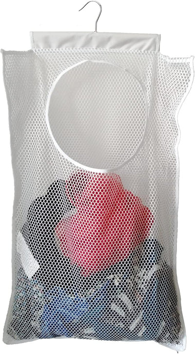 Cesta malla colgante lavandería 30x20pulg para armario baño