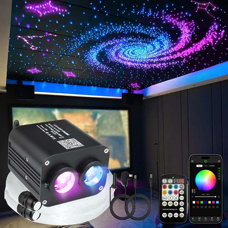 Kit techo estrella RGBW 20W luces fibra optica parpadeantes