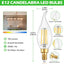 12 Pzas Bombillas LED Regulables 60W Candelabro Blanco Día