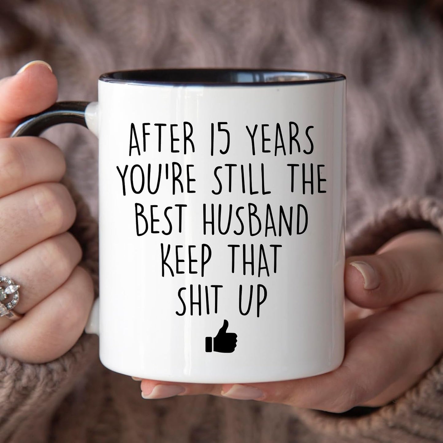Taza café aniversario 15 años para él 11oz