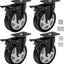 Ruedas giratorias 5" set 4 con freno 1600lbs