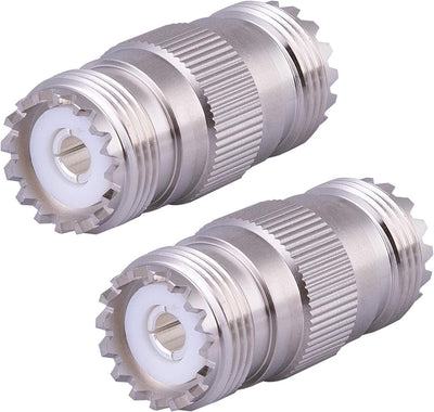 Conector adaptador UHF PL-259 a SO239 hembra 2uds