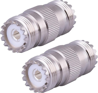Conector adaptador UHF PL-259 a SO239 hembra 2uds
