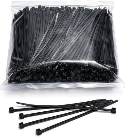 600 Pzas Brida Cable 8" Nylon 66 Negro 50lb