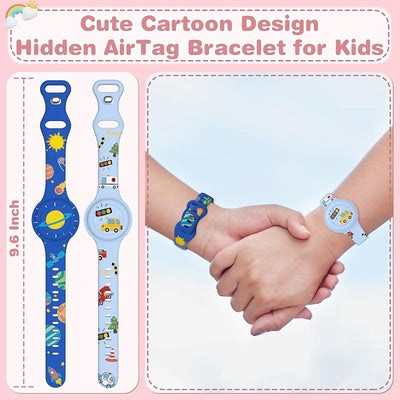 2 Pzas Pulsera AirTag para Niños Silicona Suave