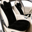 2 Fundas Asiento Coche Piel Oveja Esponjosa Negro