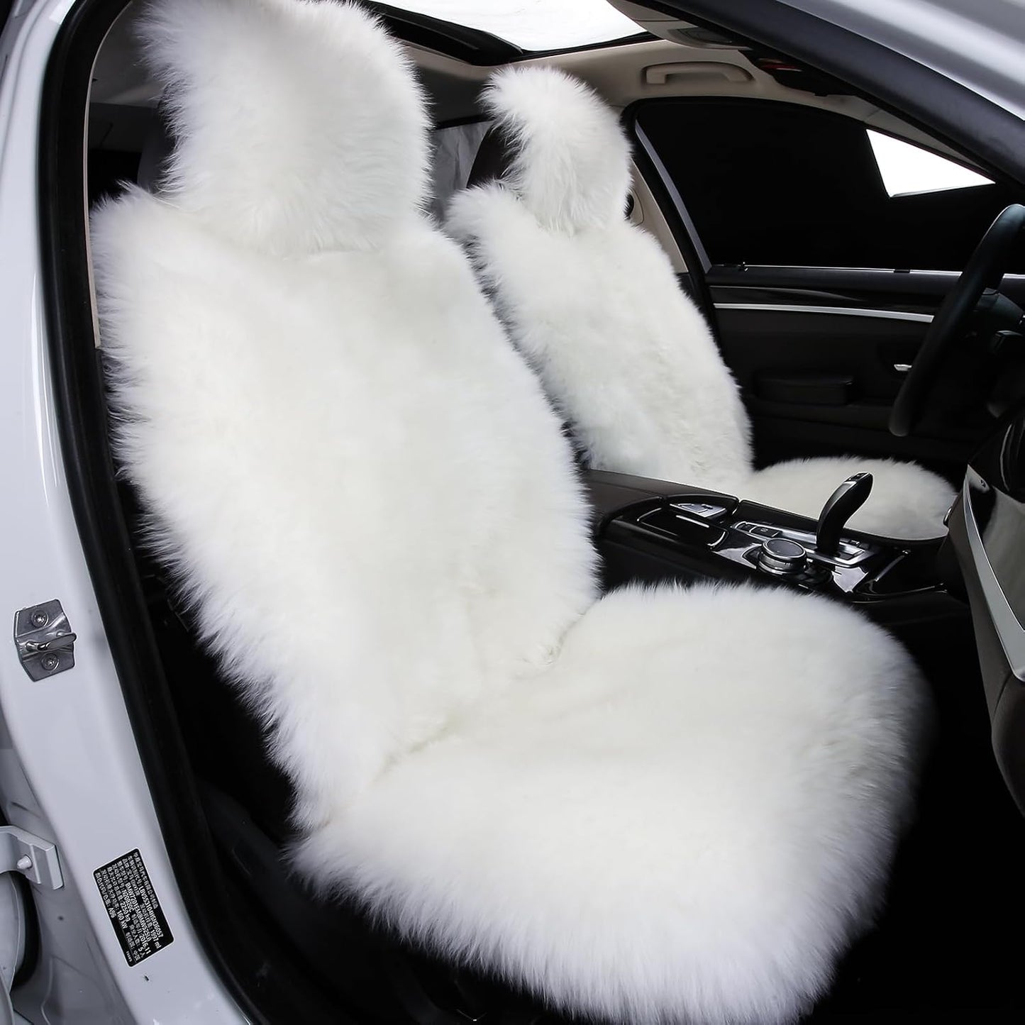 Funda asiento coche piel oveja esponjosa universal