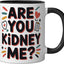 Taza de cerámica para enfermero nefrológico dialisis negro/blanco