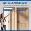 Bisagra puerta oculta 0.51x2.36pulg 4pzas aleación 180grados