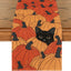 Calabazas gato negro camino mesa otoño decoración 13x36pulg