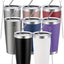 8 Vases Acero Inox Doble Pared 20oz Con Tapa Y Pajilla