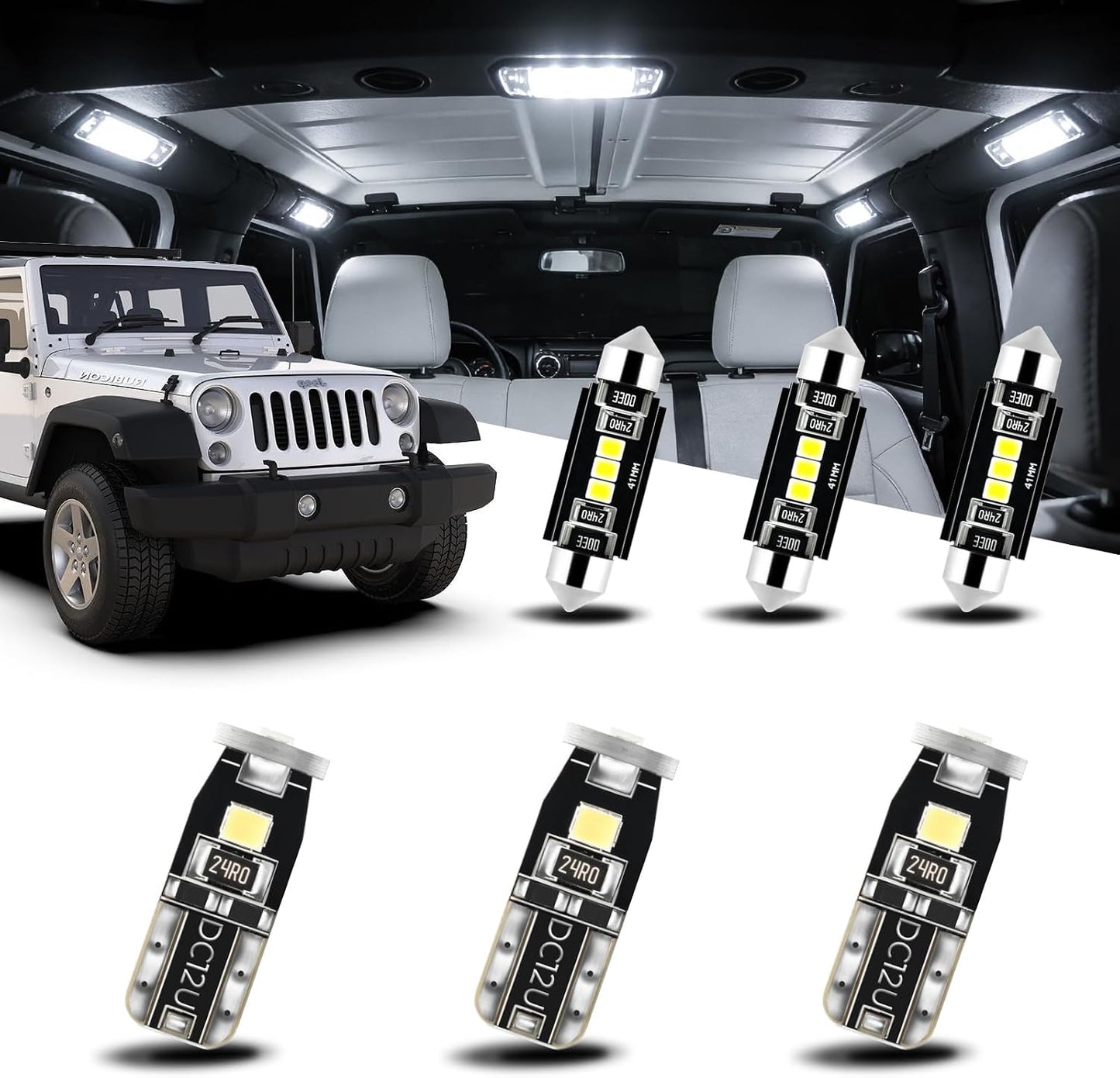 Luces LED interiores Wrangler JK 4 puertas 07-18