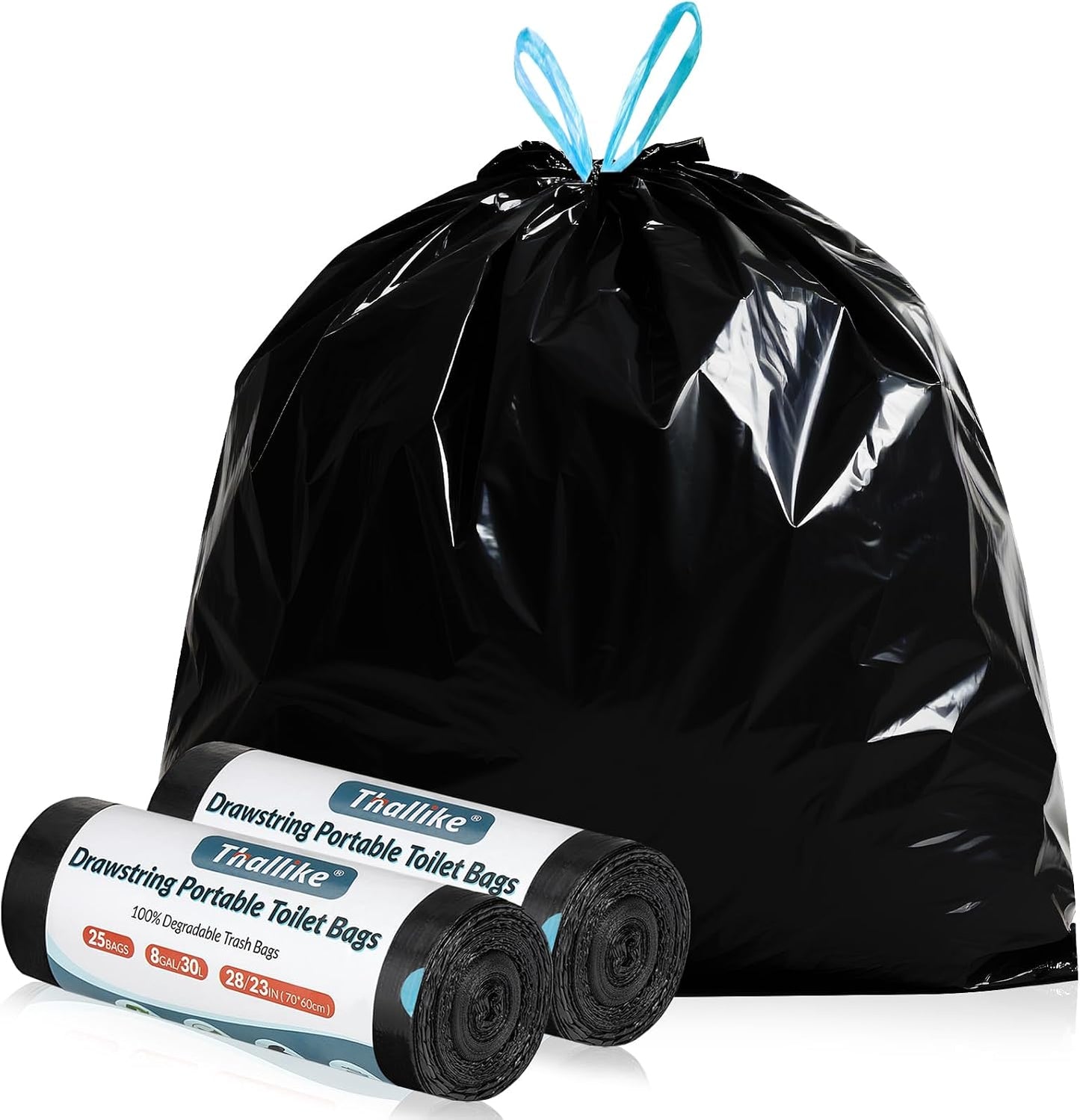 Bolsas inodoro portátiles 8gal con cordón para campamento