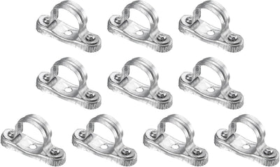 10 Abrazaderas Tubo M4 Acero Carbono Galvanizado