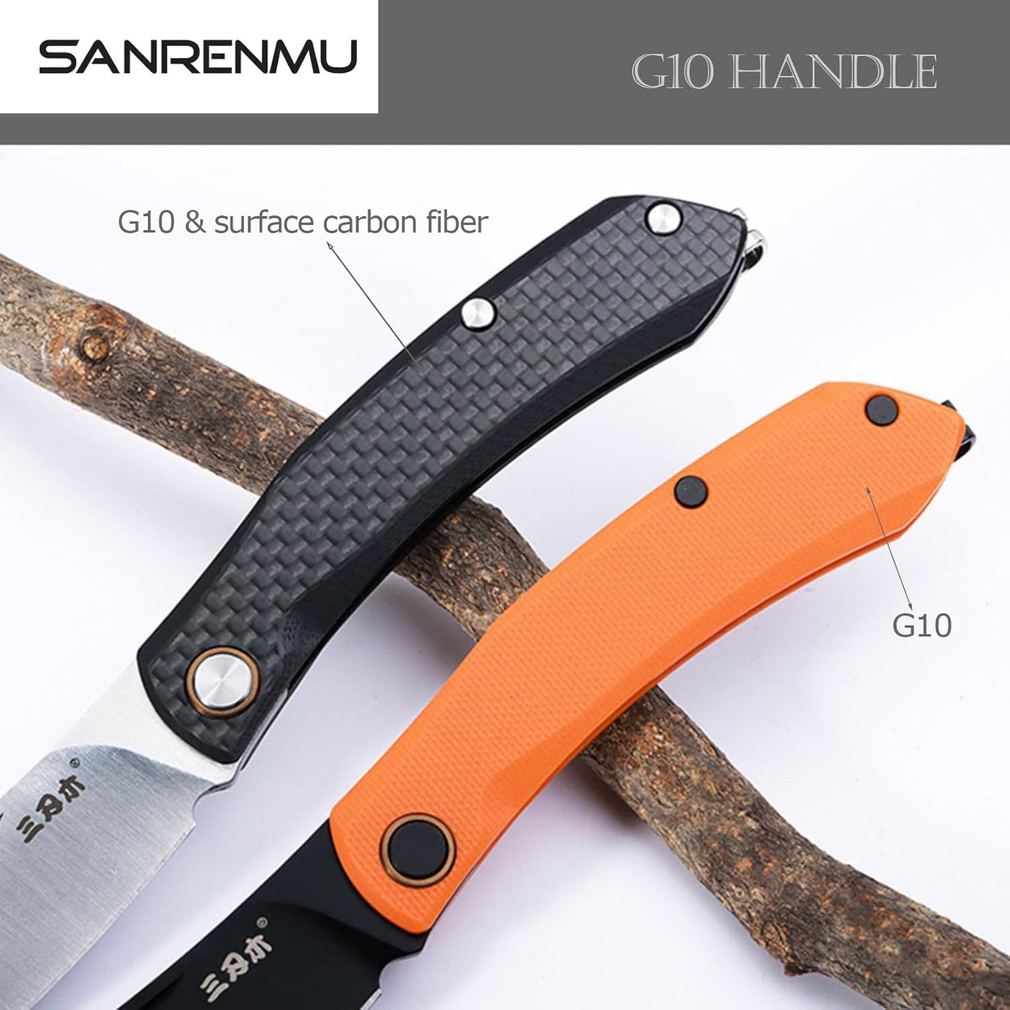 Cuchillo plegable bolsillo 6.57pulg acero 12C27 mango G10