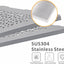 Estante esquinero ducha níquel cepillado 10" set 2