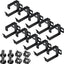 10 Ganchos Anillo D para Rack Servidor Organiz. Cables Negro