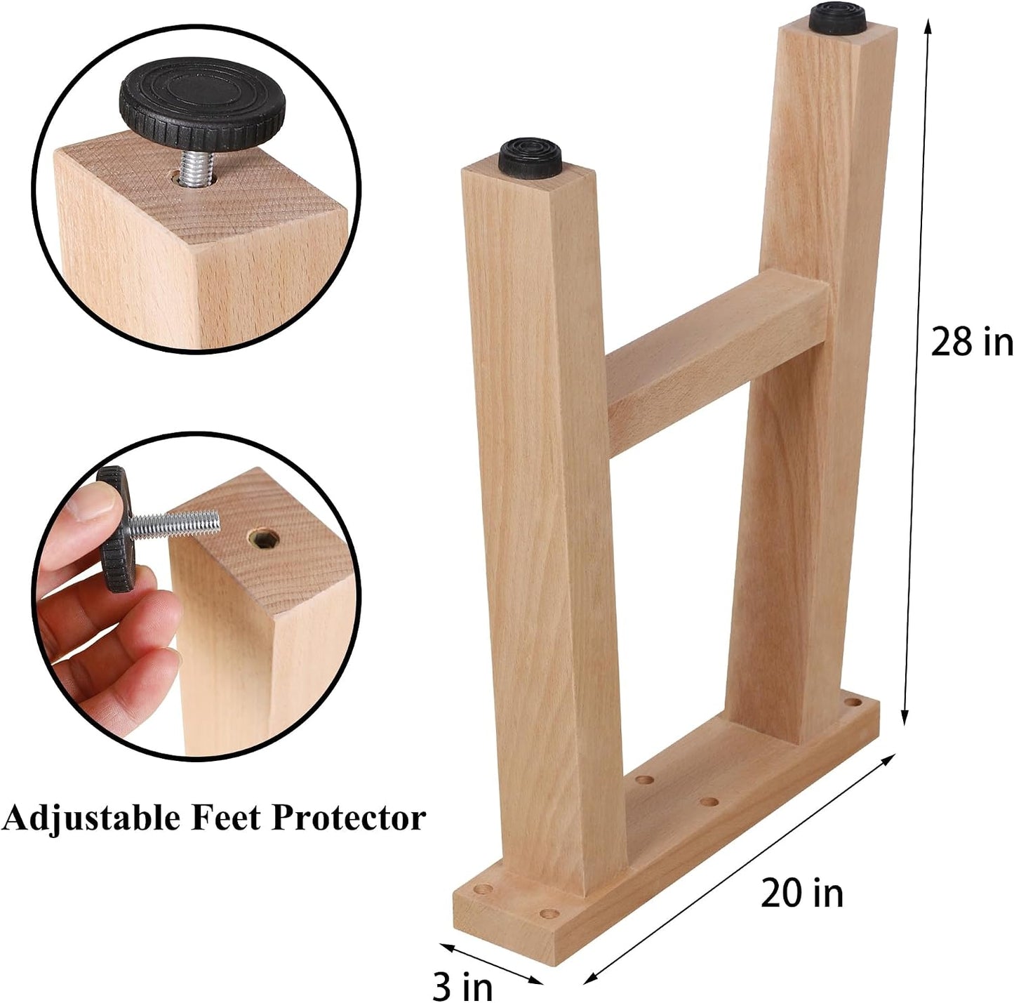 Patas madera 28pulg para muebles banco escritorio mesa