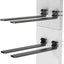 Soportes estante acero 12pulg comp 4 negro mate servicio pesado