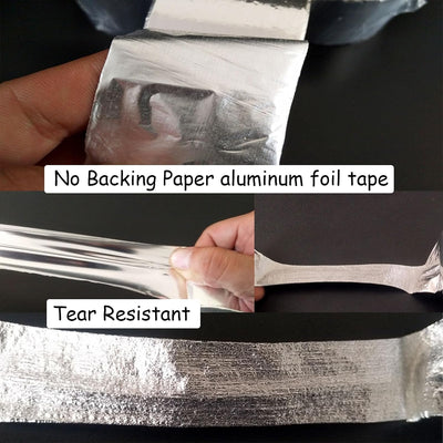 Cinta adhesiva aluminio resistente alta temp 49yd para HVAC