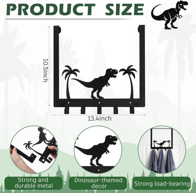 Ganchos dinosaurio para puerta baño soporte toalla