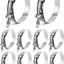 Abrazadera manguera acero inox perno T 3" set 10