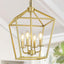 Candelabro dorado 4 luces estilo granja base E12