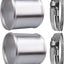Conector tubo silicona aluminio 4 con abrazaderas acero